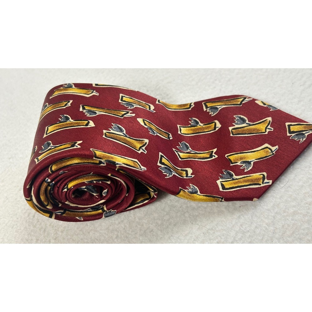 Don Giovanni Necktie Mens OS Burgundy Abstract Geometric Retro Artistic 02290
